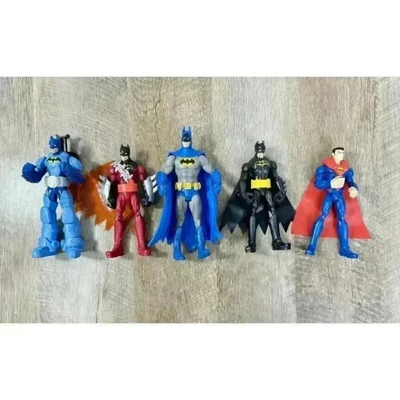 Batman Superman Action Figure Lot DC Comics 2011 2012 Mattel Ninja Power Attack - Picture 1 of 10